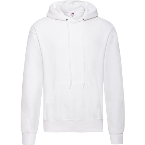 Fruit of the Loom capuchon sweater - wit - volwassenen - Classic Hooded Sweat - Hoodie S (EU 48) -