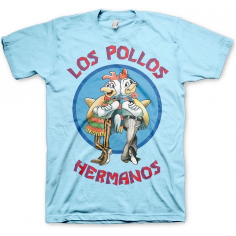 T-shirt Breaking Bad Los Pollos - lichtblauw - voor heren - Los Pollos Hermanos - korte mouwen M -