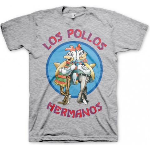 T-shirt Breaking Bad Los Pollos - grijs - voor heren - Los Pollos Hermanos - korte mouwen S -