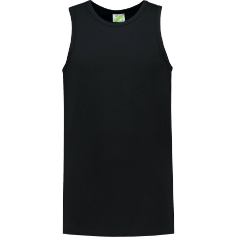 Sport singlet voor heren - zwart - mouwloos shirtje - katoen/elastaan - ademend XL (54) -
