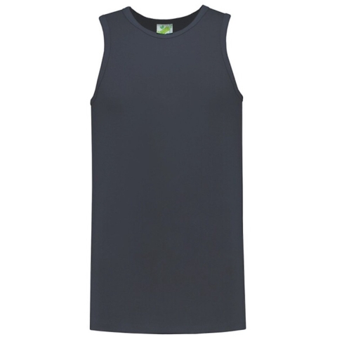Sport singlet voor heren - donkergrijs - mouwloos shirtje - katoen/elastaan - ademend XL (54) -