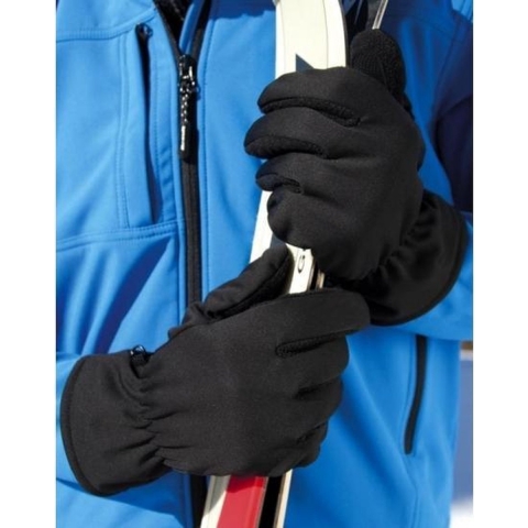 Result Softshell thermal winter handschoenen - volwassenen - Zwart L/XL -