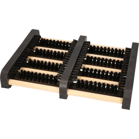 Buemag Schoenborstel mat - voetenveger - zwart - 37 x 25 cm - borstelmat - binnen en buiten -