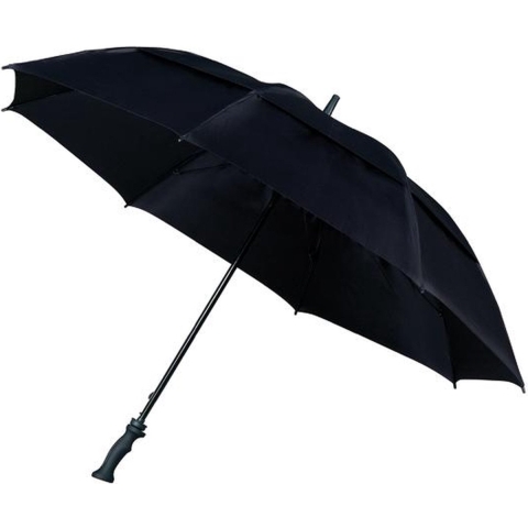 Falcone Extra sterke stormparaplu - zwart - windproof - Dia 130 cm - lengte 96 cm -