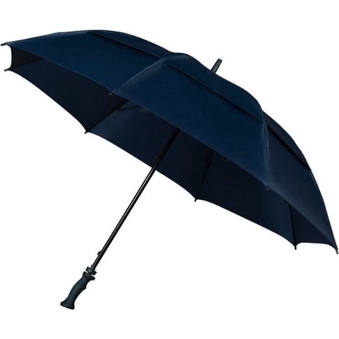Falcone Extra sterke stormparaplu - donkerblauw - windproof - Dia 130 cm - lengte 96 cm -