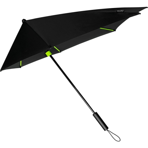 STORMaxi storm paraplu frame windproof - zwart/groen - 100 cm - Stormproof paraplu -