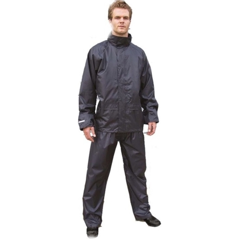 Result All Weather en seizoenen regenpak - zwart - volwassenen - elastische afsluitingen 2XL (46/56) -