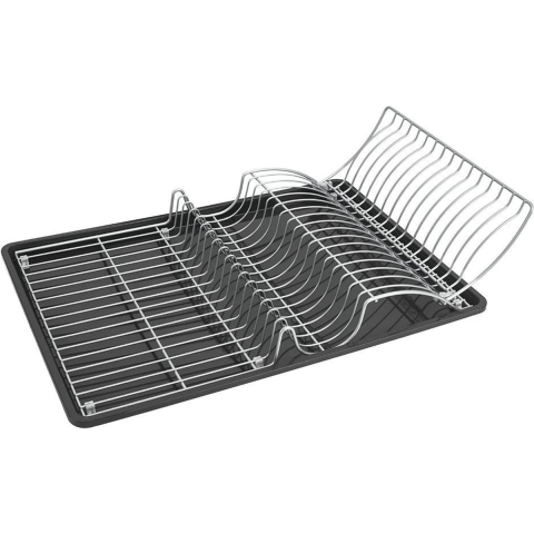 Metaltex Afdruiprek Wingtex 51x31 Cm Antraciet/zilver 2-delig