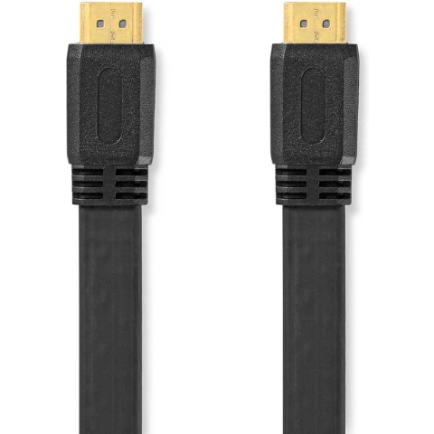 Nedis CVGP34100BK50 Platte High Speed Hdmi-kabel Met Ethernet Hdmi-connector - Hdmi-connector 5,0 M Zwart