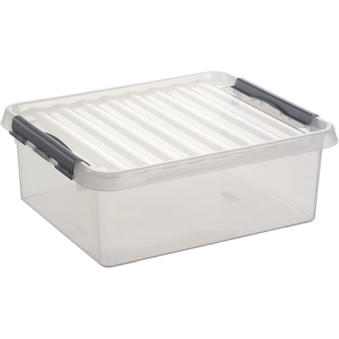 Sunware Q-Line Opbergbox 25l Transparant/Grijs