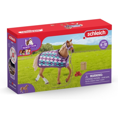 Schleich Engelse Volbloed met Deken en Voer