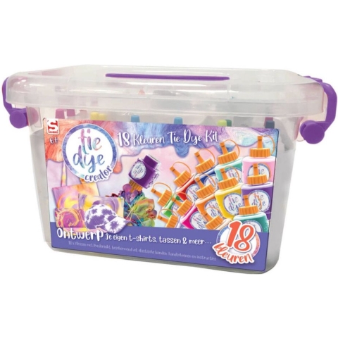 Tie Dye Koffer 18 Flesjes Textielverf Knutselset