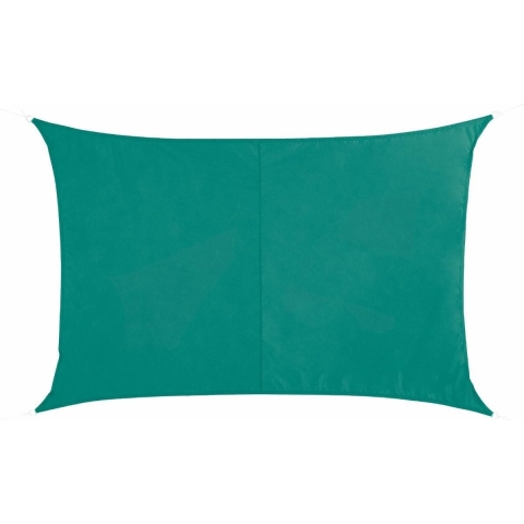 Polyester schaduwdoek/zonnescherm Curacao rechthoekig mint groen 2 x 3 meter -