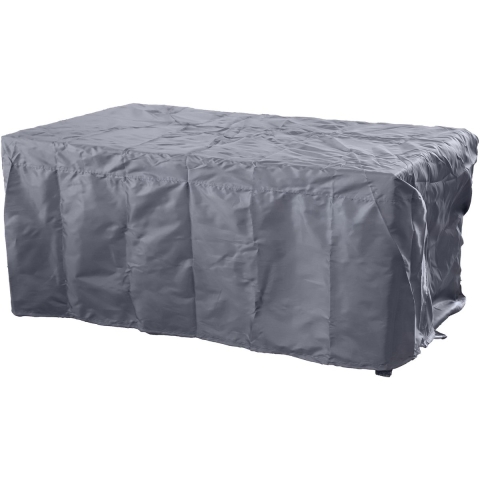 Sunnydays Tuintafel meubel beschermhoes - donker grijs - kunststof - 200 x 130 - waterafstotend -