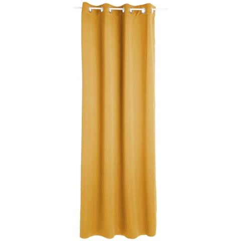 Atmosphera verduisterende gordijnen - set 2x stuks - B135 x L240 cm - okergeel - geplooid -