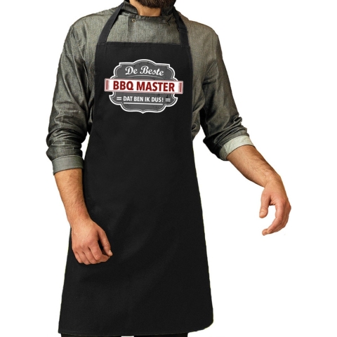 BBQ Master keukenschort zwart heren -