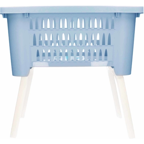Bathroom solutions wasmand op poten - lichtblauw - 38 liter - 39 x 59 x 29 cm - Wasgoedmanden -