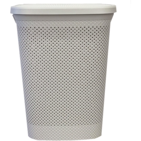 Gebroken witte kunststof wasmand 60 liter 37 x 46 x 60 cm -