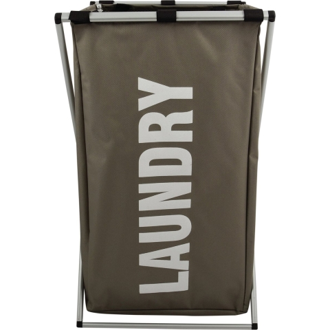 Wasmand Profi- met 1x opvang waszak - 65 liter compartiment - 38 x 35 x 57 cm - aluminium frame -