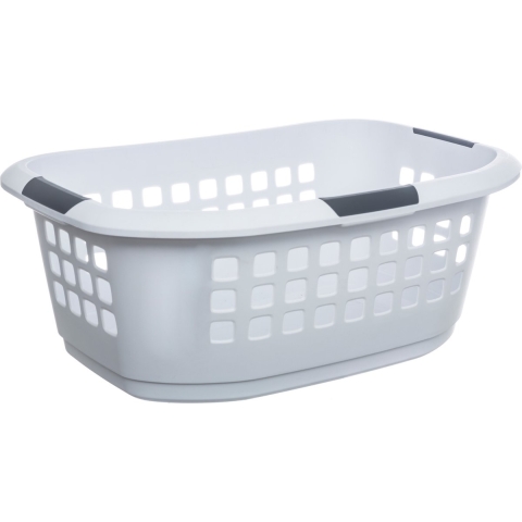 Wasmand extra groot - wit - kunststof - 51 liter - 67 x 47 x 27 cm -