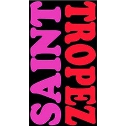 Strandlaken/badlaken roze print Saint Tropez 100 x 175 cm -