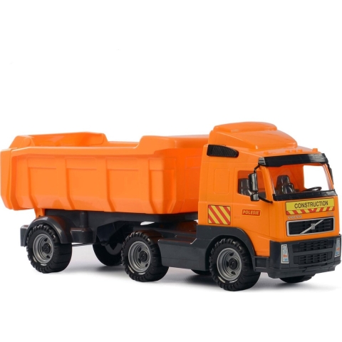 Speelgoed kiepwagen auto - oranje - 59 cm - voor kinderen - truck -