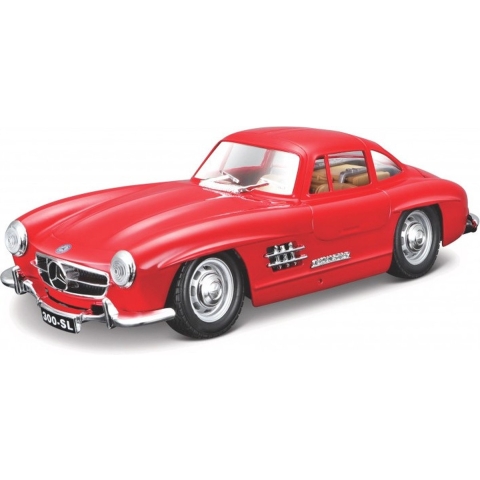 Modelauto Mercedes-Benz 300SL 1954 rood schaal 1:24/19 x 7 x 5 cm -
