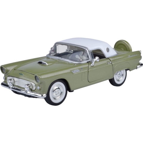 Modelauto Ford Thunderbird cabrio 1956 groen schaal 1:24/19 x 7 x 6 cm -