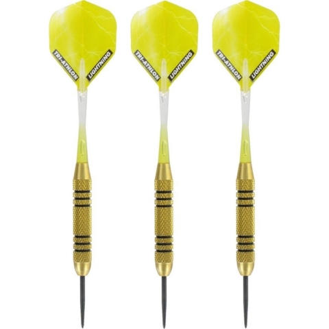 Dartpijlen - 3x - Speedy Yellow Brass - 23 grams - pijltjes - darten -