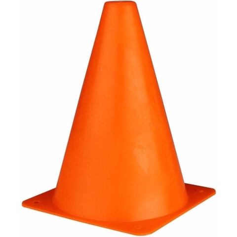 Pionnen - 12x stuks - oranje - 17 cm - plastic - pionnetjes - sport/voetbal training -