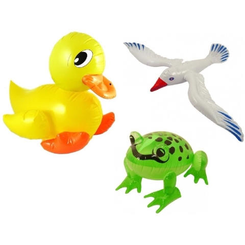 Set Opblaasbare meeuw eend en kikker -