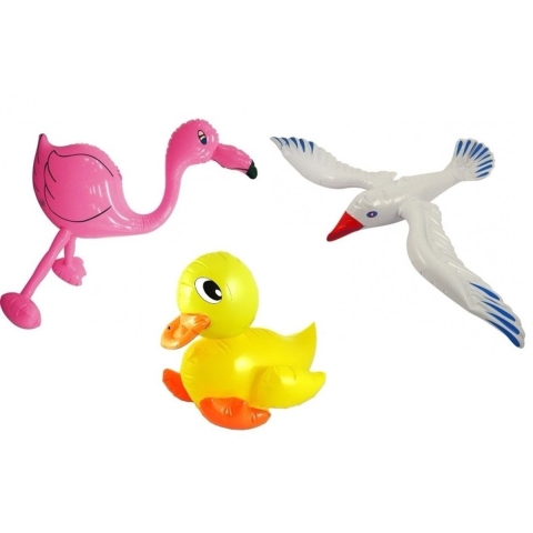 Opblaasbare eend meeuw en flamingo -