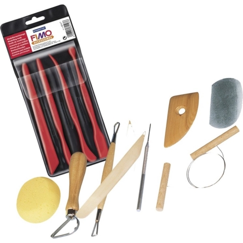 Boetseerklei gereedschap pakket 12-delig -