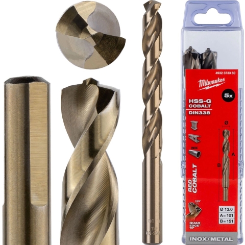 Milwaukee Accessoires HSS-G Co metaalboor 13 x 151 mm (5 stuks) - 4932373360
