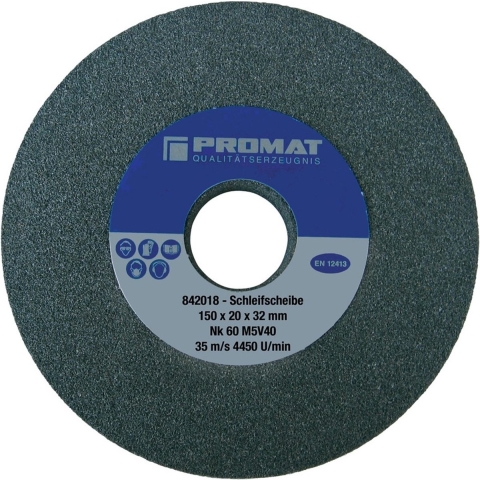 Promat Slijpmachineschijf | d.150xB20x32mm fijn 60 | vorm A | normale korund - 4000842018 4000842018
