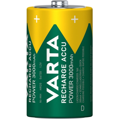 Varta Oplaadbare NiMH Batterij D 1.2 V 3000 mAh 2-Blister - VARTA-56720B