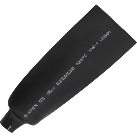 TRU COMPONENTS 1570158 Krimpkous zonder lijm Zwart 25 mm 12.50 mm Krimpverhouding:2:1 5 m
