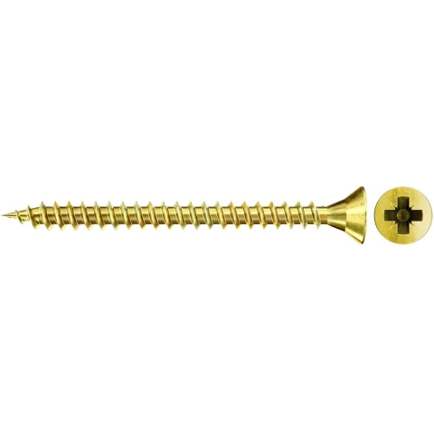 Fischer 551166 Spaanplaatschroef 4.5 mm 40 mm Kruiskop Pozidriv Galvanisch verzinkt 500 stuk(s)