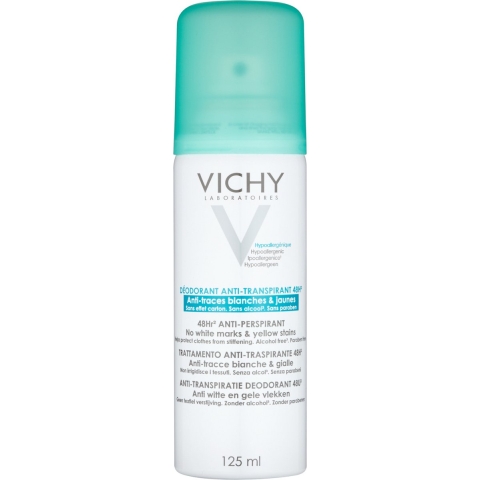 Vichy 48Hr Anti-Transpiratie en Anti-Witte en Gele Vlekken Deodorant Spray 125 ml