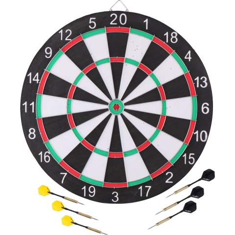 Darbord - inclusief 6x dartpijlen - D42 cm - dart set -