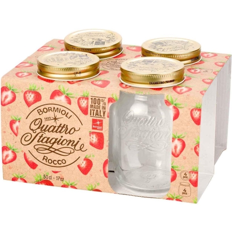 Bormioli Rocco Weckpot Quattro Stagioni - ø 9 cm / 500 ml - 4 stuks