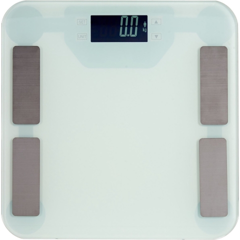 Metalen personen weegschaal wit 30 x 30 cm - Personenweegschalen -