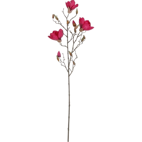 Kunstbloem Magnolia tak - 88 cm - dieproze - Kunst zijdebloemen -