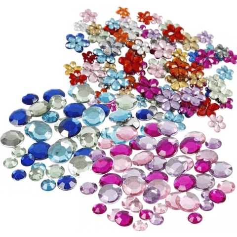 Plak diamantjes/steentjes mix set 972 stuks -