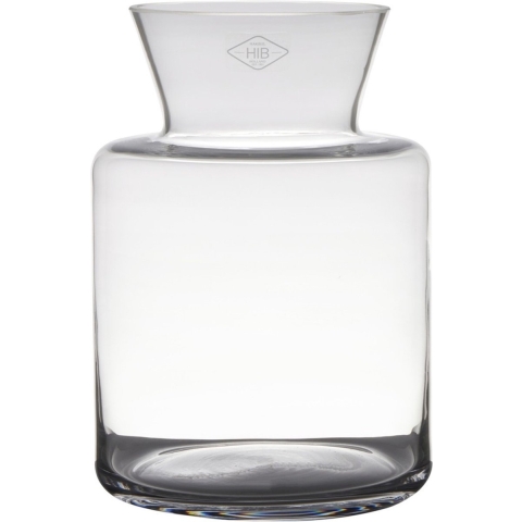 Transparante luxe vaas/vazen van glas 27 x 19 cm -