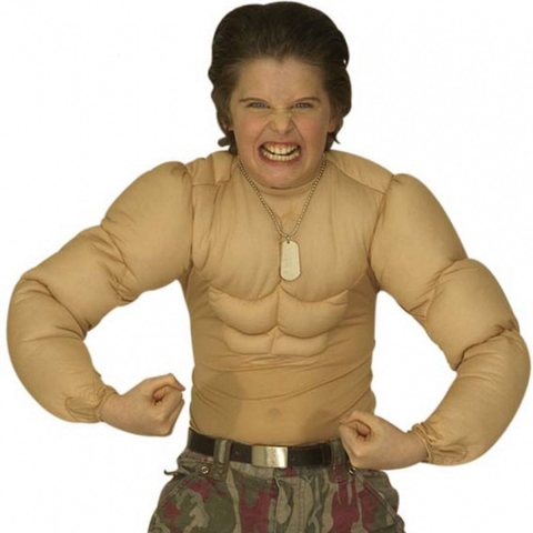 Spierballen shirt voor kinderen 140 -