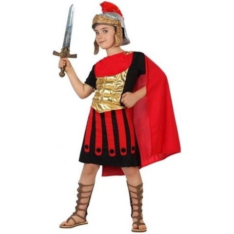 Gladiator romeinse soldaten kostuum jongens - carnavalskleding - voordelig geprijsd 128 (7-9 jaar) -