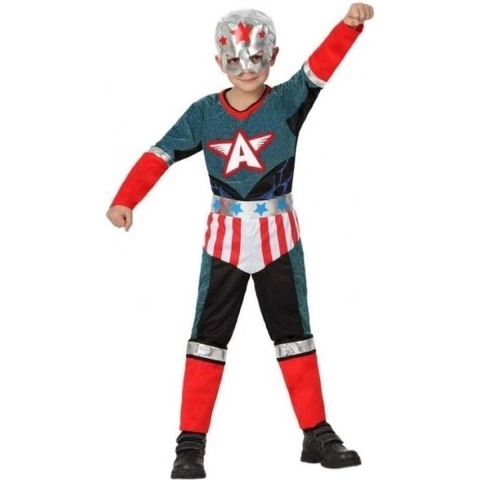 Superheld kapitein Amerika pak/verkleed kostuum voor jongens 104 (3-4 jaar) -