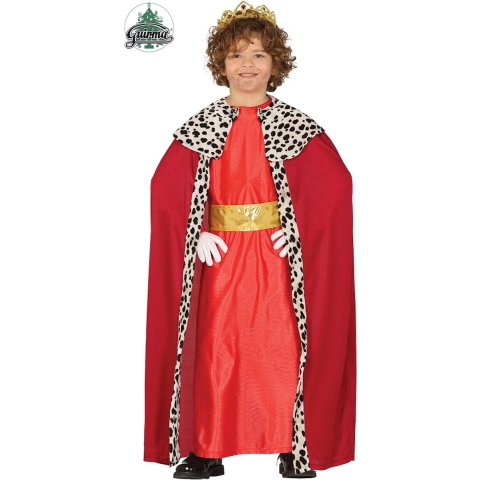 Koning mantel - rood - verkleedkostuum - voor kinderen - 3 koningen - verkleedkleding 7-9 jaar (122-134) -