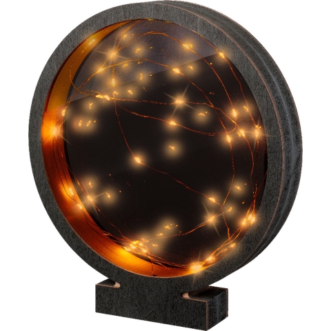 Lumineo Micro LED Lijst Rond 40 LEDs 25 cm Zwart